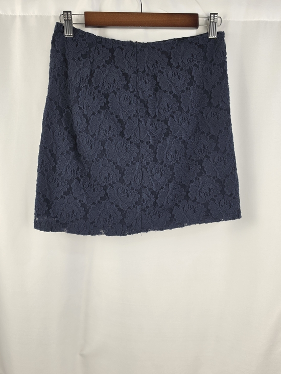 Abercrombie & Fitch Dresses & Skirts - Abercrombie & Fitch Y2K Navy Floral Lace Mini Skirt Size 2